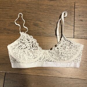 Lounge White Lace Bra